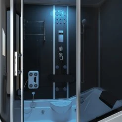 Home Deluxe All In 4in1 Duschkabine, Schwarz, Anschlag Links -KALDEWEI-Shop 1649247001 prod 003