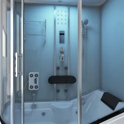 Home Deluxe All In 4in1 Duschkabine, Weiß, Anschlag Links -KALDEWEI-Shop 1649248001 prod 003