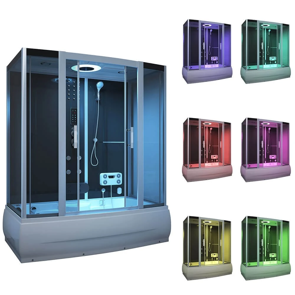 Home Deluxe Diamond BIG Dampfduschkabine, Schwarz 5 Home Deluxe Diamond BIG Dampfduschkabine, Schwarz – Bild 3