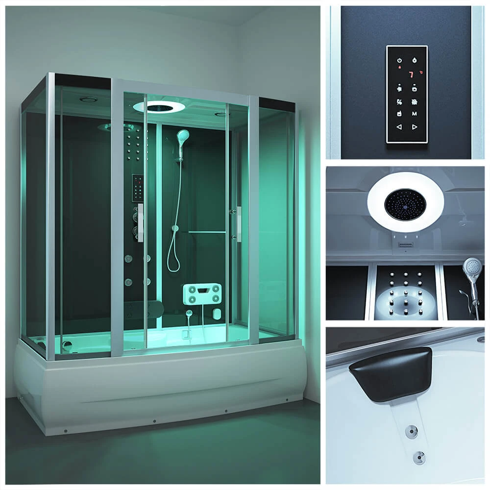 Home Deluxe Diamond BIG Dampfduschkabine, Schwarz 8 Home Deluxe Diamond BIG Dampfduschkabine, Schwarz – Bild 6