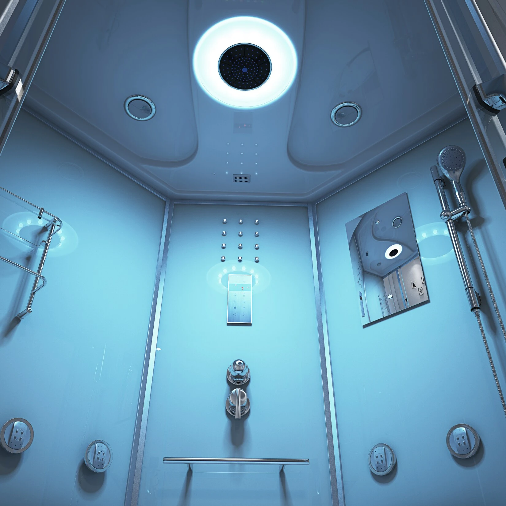 Home Deluxe Exclusive Dampfduschkabine, Weiß 7 Home Deluxe Exclusive Dampfduschkabine, Weiß – Bild 5