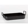 Sonstiges Emaille-Auflaufform Schwarz Mit Feststehenden Griffen 36 Cm