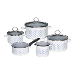 Karl Krüger Email-Topfset Serie 5 Teilig, Baltrum