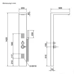 Home Deluxe Duschpaneel Cascata, Schwarz -KALDEWEI-Shop 1903683001 prod 006