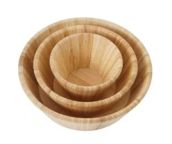 3er Set Schüssel MCW-B98, Obstschale Bambusschüssel Servierschüssel Servierschale Dekoschale, Bambus Stapelbar -KALDEWEI-Shop 1999964000 prod 005