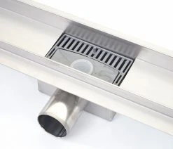 Duschrinne MCW-D94d, Bodenablauf Abflussrinne Duschablauf, Edelstahl Siphon 50-120cm ~ 100cm -KALDEWEI-Shop 2122970001 prod 006