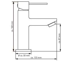 Eisl Waschtischarmatur Calvino, Chrom -KALDEWEI-Shop 2137013000 prod 006
