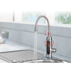 MAXXMEE Warm- & Kaltwasserarmatur Edelstahl 3600W Chrom/schwarz Inkl. 2 Aufsätze -KALDEWEI-Shop 2188576000 prod 004