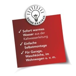 MAXXMEE Warm- & Kaltwasserarmatur Edelstahl 3600W Chrom/schwarz Inkl. 2 Aufsätze -KALDEWEI-Shop 2188576000 prod 006