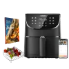 Cosori Smart 5,5-Liter Heißluftfritteuse CS158-AF-RXB Mit Spießregalsatz Mit 5x Spießen Und Spießablage Schwarz