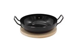 Karl Krüger Schlemmerpfanne NOSTALGIE Mit Holzteller, 20 Cm