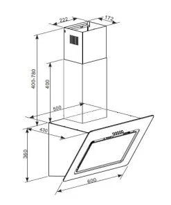 Respekta Schräghaube 60 Cm CH 22020 IXB Edelstahl -KALDEWEI-Shop 2208354000 prod 002