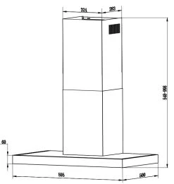 Respekta Blockhaube 60 Cm CH 44060 Edelstahl/schwarz -KALDEWEI-Shop 2208356000 prod 002