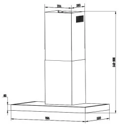 Respekta Blockhaube 90 Cm CH 44090 Edelstahl/schwarz -KALDEWEI-Shop 2208357000 prod 003