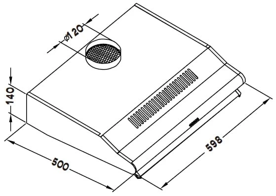 Respekta Unterbau-haube, 60 Cm CH 1259 IXCN Edelstahl 4 Respekta Unterbau-haube, 60 Cm CH 1259 IXCN Edelstahl – Bild 2