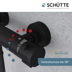 Schütte SCHÜTTE Duscharmatur LONDON Mit Thermostat, Schwarz Matt -KALDEWEI-Shop 2210360001 prod 002