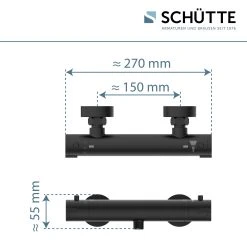 Schütte SCHÜTTE Duscharmatur LONDON Mit Thermostat, Schwarz Matt -KALDEWEI-Shop 2210360001 prod 004