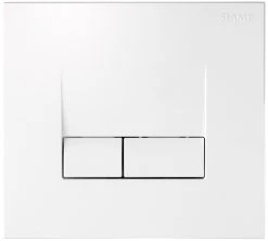 Sanicomfort Betätigungsplatte 2Mengen, Eckig, Weiß