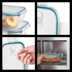 Kochwerk Glas-Frischhaltedosen Klick-it 6-tlg. Mit Mikrowellenventil Versch. Farben -KALDEWEI-Shop 2301780001 prod 003