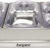 BEPER P101TEM001 Buffetwärmer Aus Stahl/Kunststoff Grau Metallic Essenswärmer Warmhalter