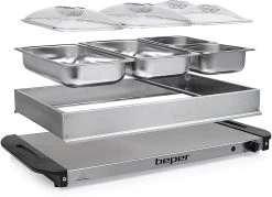 BEPER P101TEM001 Buffetwärmer Aus Stahl/Kunststoff Grau Metallic Essenswärmer Warmhalter 10 BEPER P101TEM001 Buffetwärmer Aus Stahl/Kunststoff Grau Metallic Essenswärmer Warmhalter -KALDEWEI-Shop 2355376000 prod 003