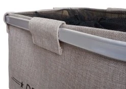 Wäschesammler MCW-C34, Laundry Wäschebox Wäschekorb Wäschebehälter Mit Netz, 1 Fach 56x49x30cm 82l ~ Beige -KALDEWEI-Shop 2365915000 prod 006