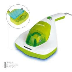 CLEANmaxx Milben-Handstaubsauger Kompakt Mit UV-C-Licht 300W Weiß/limegreen -KALDEWEI-Shop 2421866000 prod 003