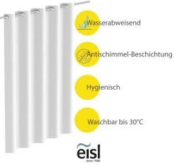 Eisl Textil Duschvorhang WHITE 180x200 Cm -KALDEWEI-Shop 2475708003 prod 002