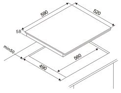 Respekta Rahmenloses Induktionskochfeld KM4295I-28 -KALDEWEI-Shop 2481406000 prod 003