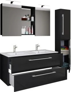 VCM 4-tlg. Doppel Waschplatz 2 Waschtisch Badmöbel Set Waschbecken Budasi SC -KALDEWEI-Shop 8600043100 917554 prod 002