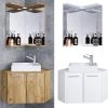 VCM 3-tlg Badmöbel Set Gäste WC Gästebad Waschplatz Waschtisch Klein Ecke Vilosa