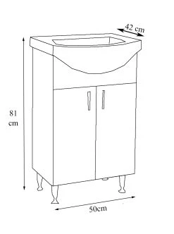 VCM 2-tlg. Waschplatz Waschtisch Badmöbel Set Waschbecken Drehtüren Lisalo M -KALDEWEI-Shop 8600043100 918735 prod 003