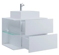 VCM 2-tlg. Waschplatz Waschtisch Badmöbel Set Waschbecken Hausa M Schublade -KALDEWEI-Shop 8600043100 918922 prod 003