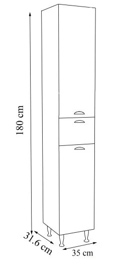 VCM 4-tlg. Waschplatz Waschtisch Breite 60 Cm Badmöbel Set Waschbecken Spiegelschrank Hochschrank Schublade Landhaus Casalo L -KALDEWEI-Shop 8600043100 919115 prod 005