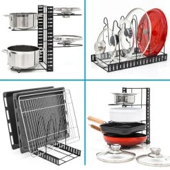 MAKLIK Pfannen Regal 4 Ablagen - 38x21x25 Deckel Organizer Küche Zubehör Topf Organizer -KALDEWEI-Shop 8600295800 12258 prod 004