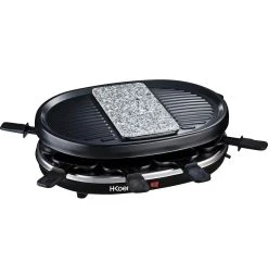 HKoenig RP80 Granitstein Raclettegrill, 8 Personen, 900 W