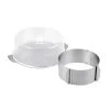 CHG Tortenback Set, Edelstahl, 3-teilig, Tortenplatte, Deckel, Tortenring