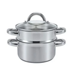 SSW Berlin SSW Vitalo Dampfgarer Dampfkochtopf Kochtopf Edelstahl Ø 16 Cm 1,6 L 3-teilig