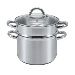 SSW Berlin SSW Vitalo Dampfgarer Dampfkochtopf Kochtopf Edelstahl Ø 20 Cm 3 L 3-teilig