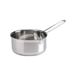 SSW Berlin SSW City Kasserolle Mit Ausguss Edelstahl Seidenmatt Mit Streifen Ø 16 Cm 1,5 L