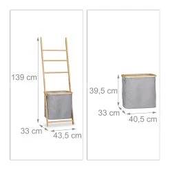 Relaxdays Handtuchhalter Bambus Mit Wäschesack -KALDEWEI-Shop 8600323900 100221480 prod 004