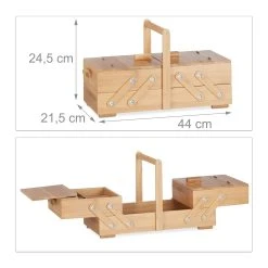 Relaxdays Nähkästchen Bambus XL -KALDEWEI-Shop 8600323900 100222220 prod 004