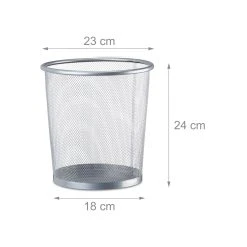 Relaxdays Papierkorb Rund Metallgeflecht -KALDEWEI-Shop 8600323900 1002250555 prod 003