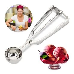 Relaxdays Eisportionierer Edelstahl 39 Mm