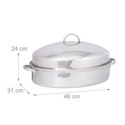 Relaxdays Bräter Mit Rost Und Deckel -KALDEWEI-Shop 8600323900 100247250 prod 004