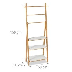 Relaxdays Handtuchhalter Regal Bambus -KALDEWEI-Shop 8600323900 100250020 prod 004