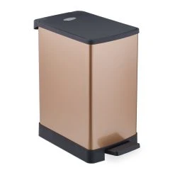 Relaxdays Kosmetikeimer Absenkautomatik Gold