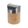 Neuetischkultur Mini Abfalleimer, Bambus/Edelstahl Schwingdeckel