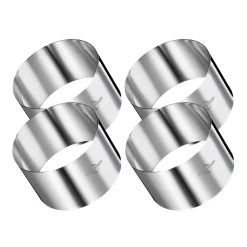 Neuetischkultur Dessertring 4er-Set Edelstahl