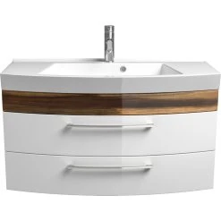 Posseik Waschplatz Rima Walnuss-weiss 5870